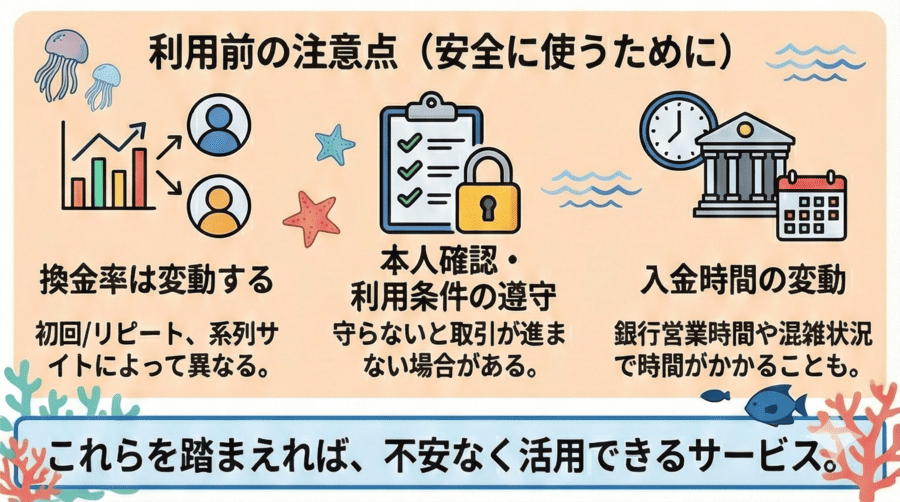 利用前に理解すべき注意点